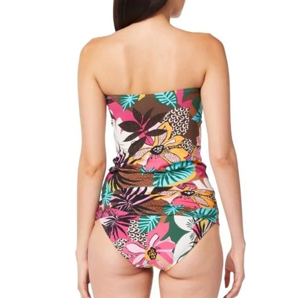 NWT Bleu Rod Beattie Run Wild Draped Tankini Top & Sarong Bikini Bottom 8